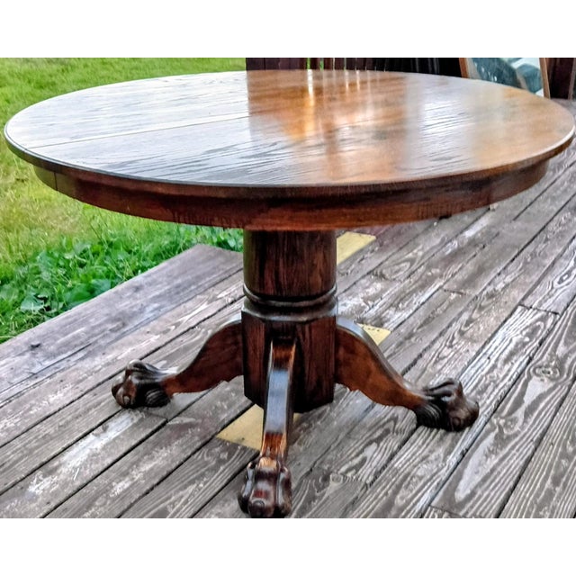 American 1890 Tiger Claws Round Table For Sale - Image 3 of 11