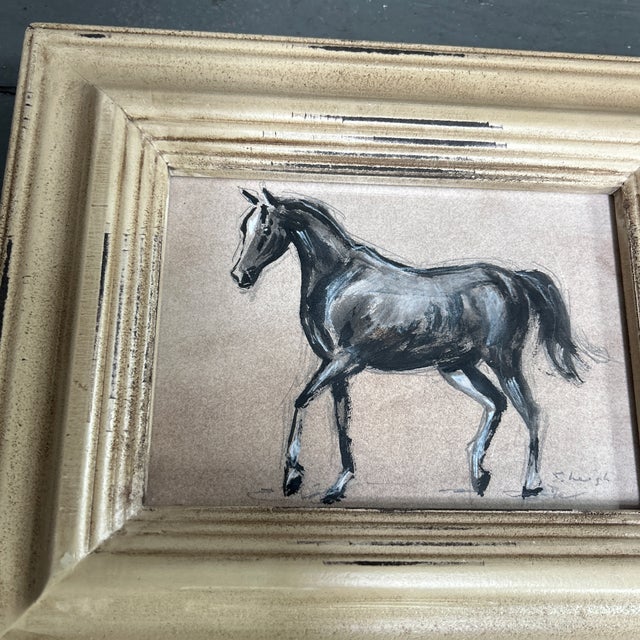 Contemporary Contemporary Original Stephen Heigh Horse Study Painting For Sale - Image 3 of 5