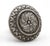 Vintage round cabinet or drawer knobs made of nickeled brass with a floral radial design. Mounting screws are included....