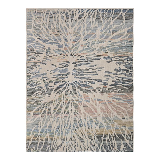 Hand Knotted Modern Wool Rug. 8'03" X 11'06" For Sale
