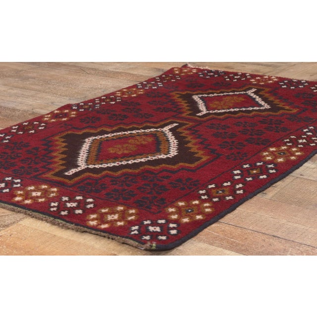 Textile Mid 20th Century Vintage Afghan Baluch Rug, 02'09 X 04'07 For Sale - Image 7 of 10