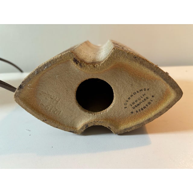 1960s Haico Nietzsche Table Lamp for Søholm, Stoneware, Custom Shade, Denmark, 1960s For Sale - Image 5 of 7