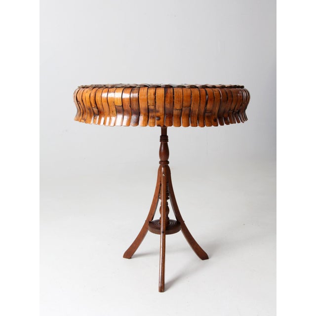 Wood Antique Bamboo Sunburst Accent Table, Circa 1900 For Sale - Image 7 of 17