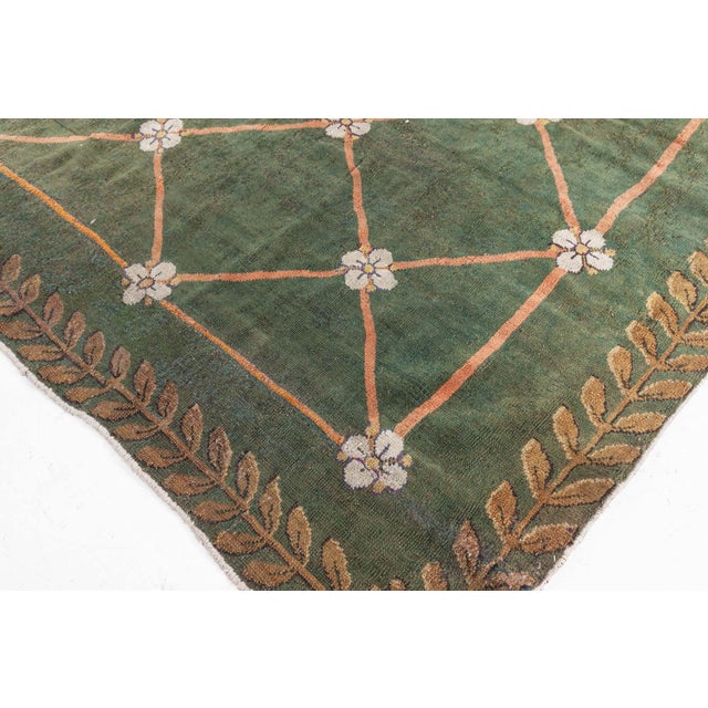 This exquisite 19th-century French Savonnerie rug beautifully exemplifies the refined aesthetic and exceptional...