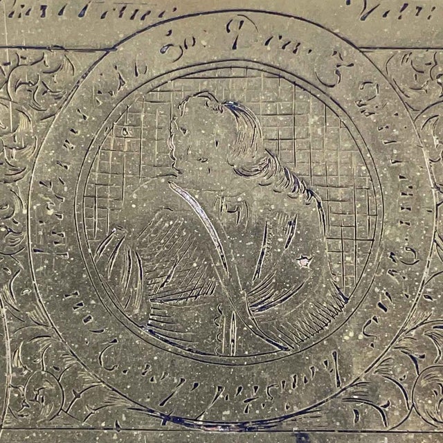 Gold Dutch Engraved Brass Snuffbox, 1700s For Sale - Image 8 of 10