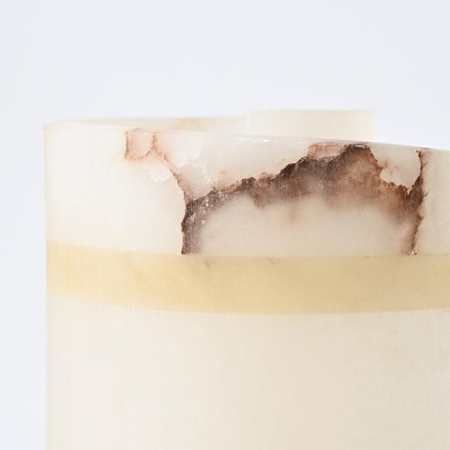 Alabaster Spiral Table Lamp, 1990s For Sale - Image 11 of 12