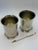 Late 20th Century Late 20th Century Match Pewter Italian Footed Tumblers by Giorgio Tabellini – Pair For Sale - Image 5 of 7