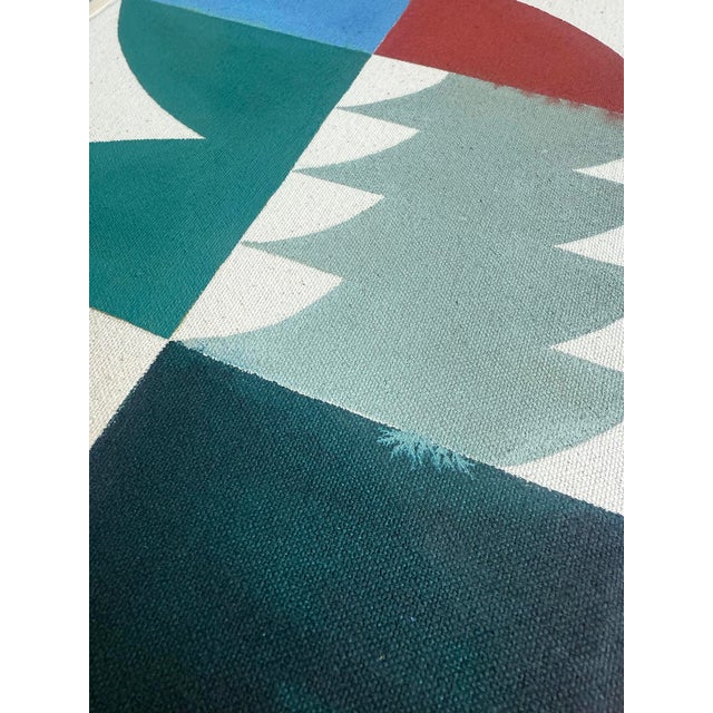 Abstract Painting on Raw Canvas Titled Lexicon No2 by Christina Flowers For Sale - Image 3 of 3