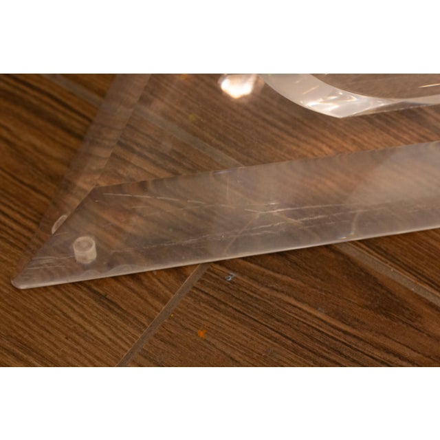 1990s Pair of “Eclipse of Time” Table, Usa 1990 Acrylic, Glass Signed at Base Mikhail Lozniko For Sale - Image 5 of 7