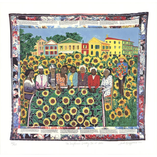 Faith Ringgold the Sunflower's Quilting Bee at Arles 1997 Signed
