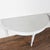 Gustavian (Swedish) 19th Century Pair of Large White Demi Lune Console Side Tables For Sale - Image 3 of 15