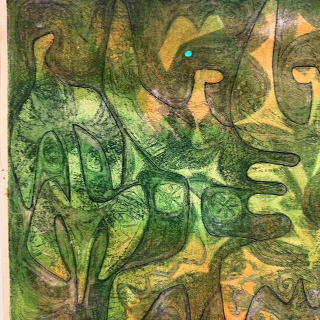Original Abstract Etching Titled & Signed in Pencil Mid-Century Modern For Sale - Image 4 of 14