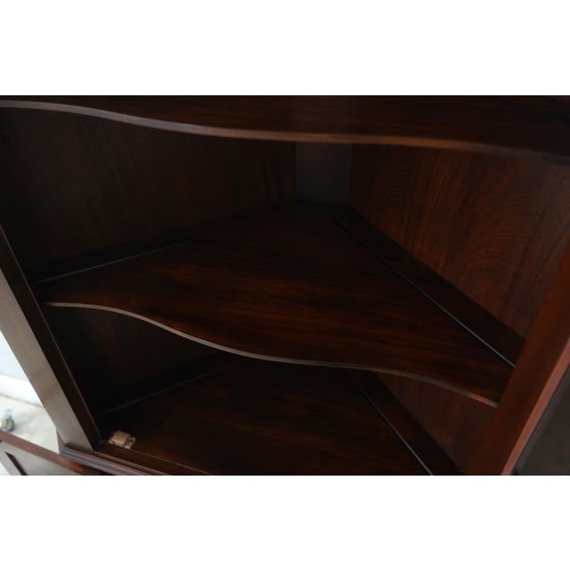 1970s Henkel Harris Mahogany Corner 1 Piece China Cabinet For Sale - Image 11 of 17