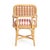 2020s Dorine Striped Performance Linen & Rattan Dining Armchair, Cherry For Sale - Image 5 of 9