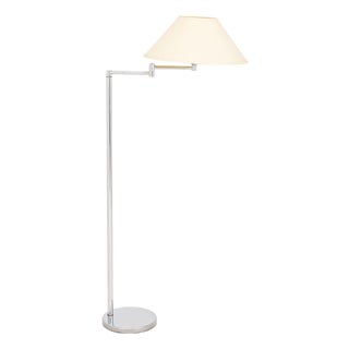 Nessen Studio Swing Arm Chrome Floor Lamp For Sale