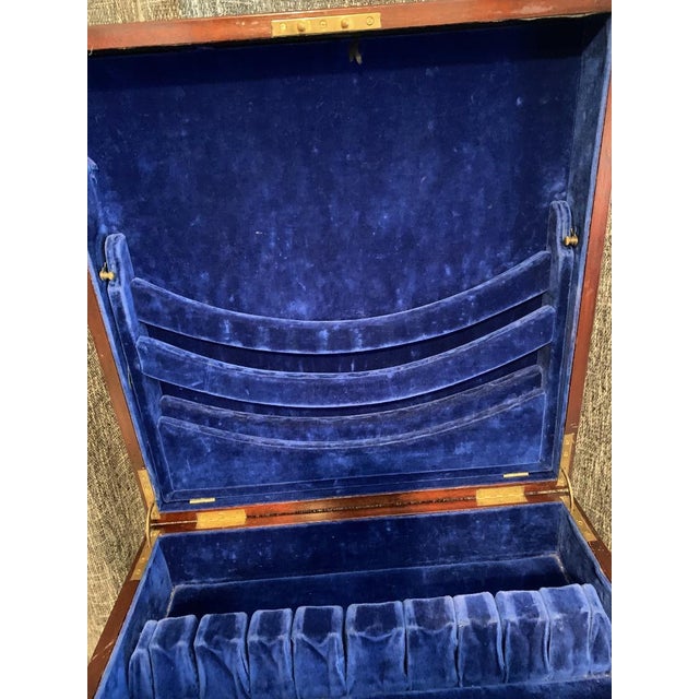 Late 19th Century Majestic English Regency Campaign Chest – Silverware Box, Attributed to Tilden-Thurber (Unmarked) For Sale - Image 12 of 14