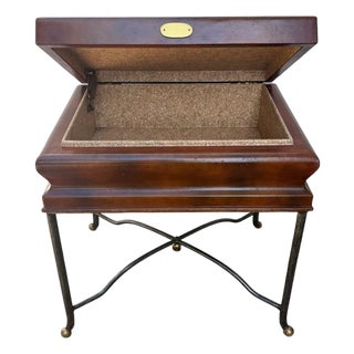 Late 20th Century English Regency Revival Storage Side Table in the Manner of Maitland-Smith For Sale