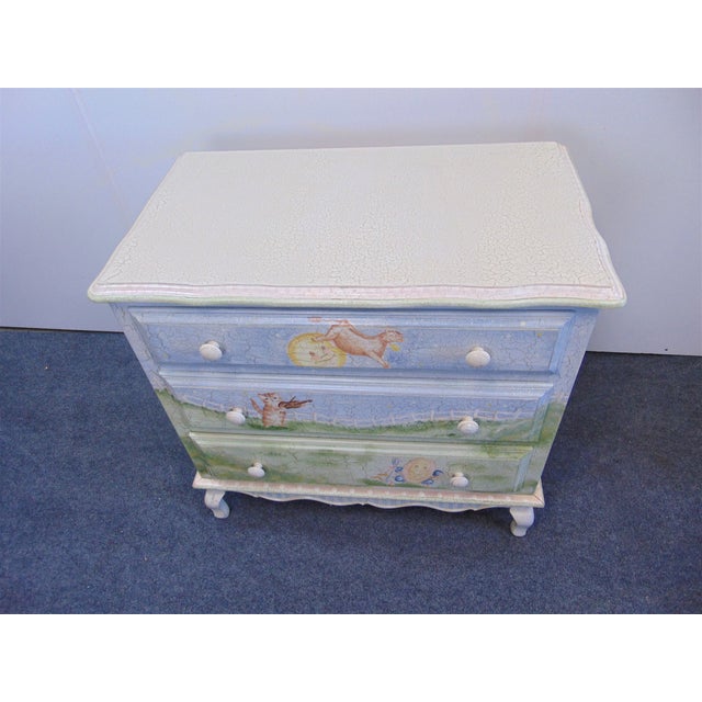 Shabby Chic Paint Decorated Commode Chairish