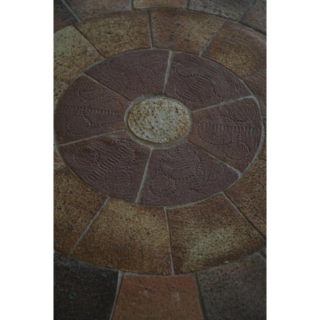 1970s Mid-Century Danish Wood Coffee Table with Ceramic Tile Top by Tue Poulsen, 1970s For Sale - Image 5 of 18