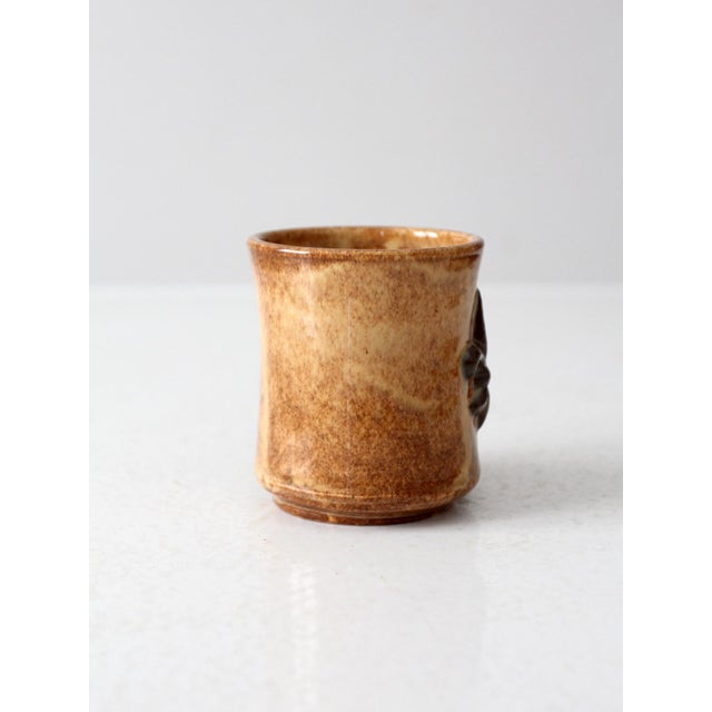 Vintage Studio Pottery Mug With Fleur-Di-Lis For Sale - Image 4 of 11