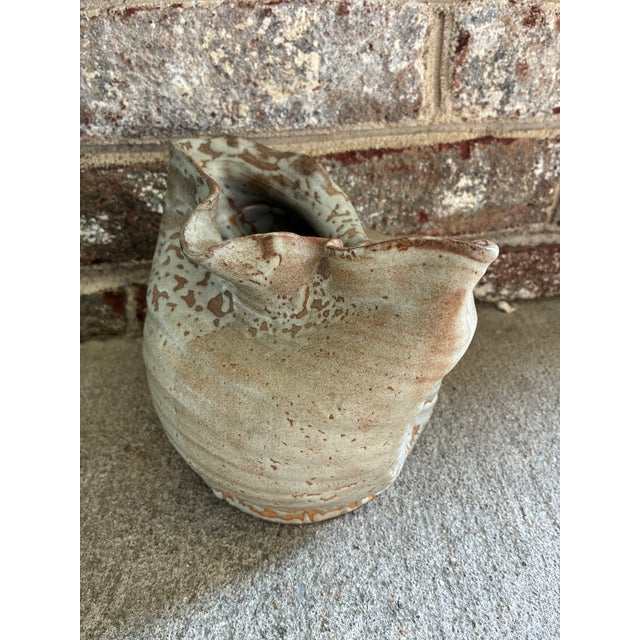 Light Gray Vintage Studio Pottery Vessel For Sale - Image 8 of 13