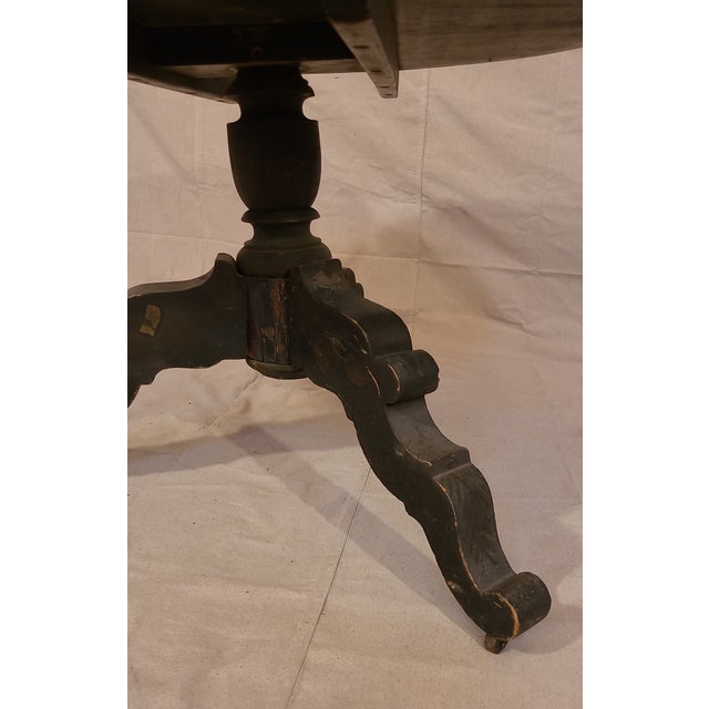 Antique Rustic Pedestal Table For Sale - Image 4 of 4