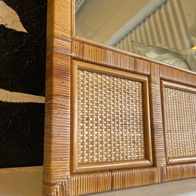 Vintage Rattan Wall Mirror Chairish
