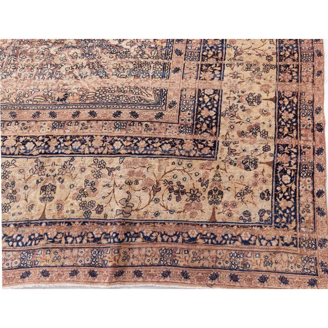 Textile Persian Kirman Rug For Sale - Image 7 of 9