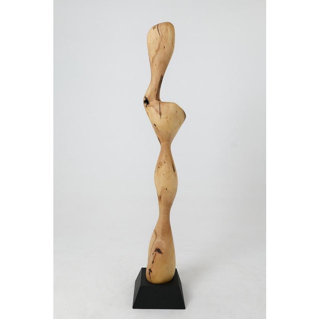 Still Stand Abstract Wood Sculpture in Walnut by Logniture For Sale - Image 6 of 10