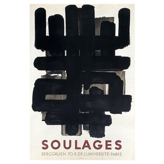 Pierre Soulages, Lithograph N ° 3, 1958, Original Lithograph For Sale