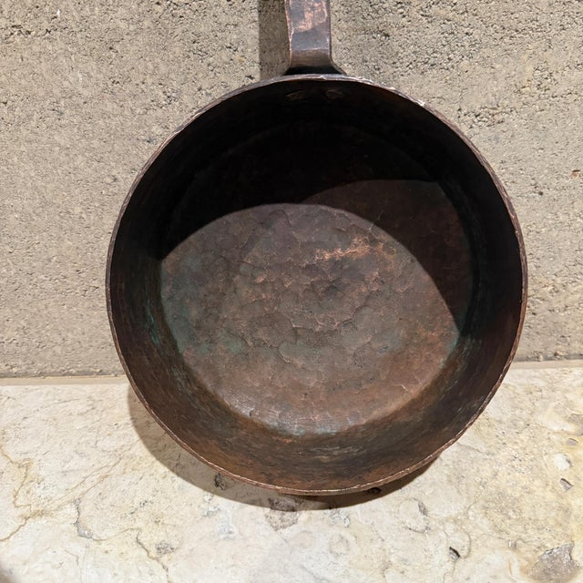 Copper Antique a La Menagere Copper Stock Pot Sauce Pan Cookware Paris France Country Kitchen Style For Sale - Image 8 of 12