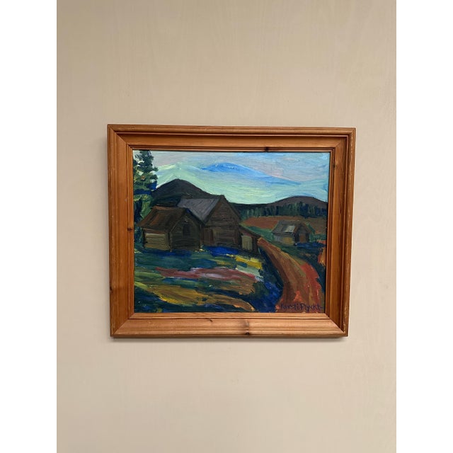 Kersti Flyckt, Mountain Landscape, 1960s, Oil on Panel, Framed For Sale - Image 5 of 18