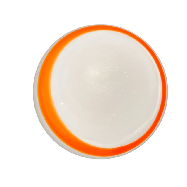 Mid-Century Modern Orange Mushroom Lamp in Murano Glass, 1970s For Sale - Image 3 of 5