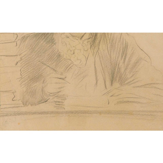 Paper Cesare Tallone Credited Period Italian Drawing For Sale - Image 7 of 9