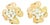 Vintage Floral Lucite Pearl Clip on Earrings For Sale