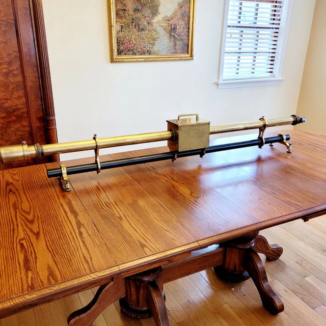 Gold 1930's Brass Spectroscope Antique Scientific Instrument For Sale - Image 8 of 12