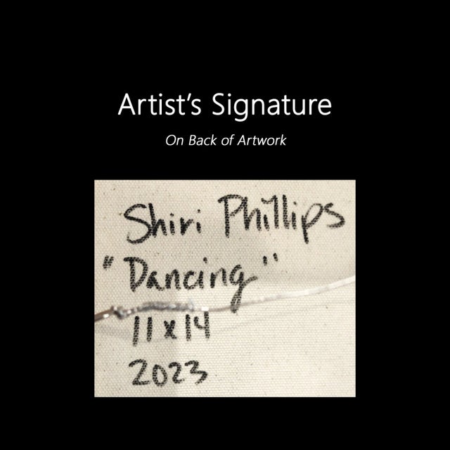Playful Textured Abstract Impasto Painting "Dancing" Original Artwork by Shiri Phillips For Sale - Image 11 of 13