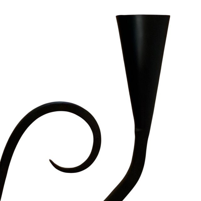 Vintage German Wrought Iron Two-Arm Wall Candle Sconce For Sale - Image 14 of 14