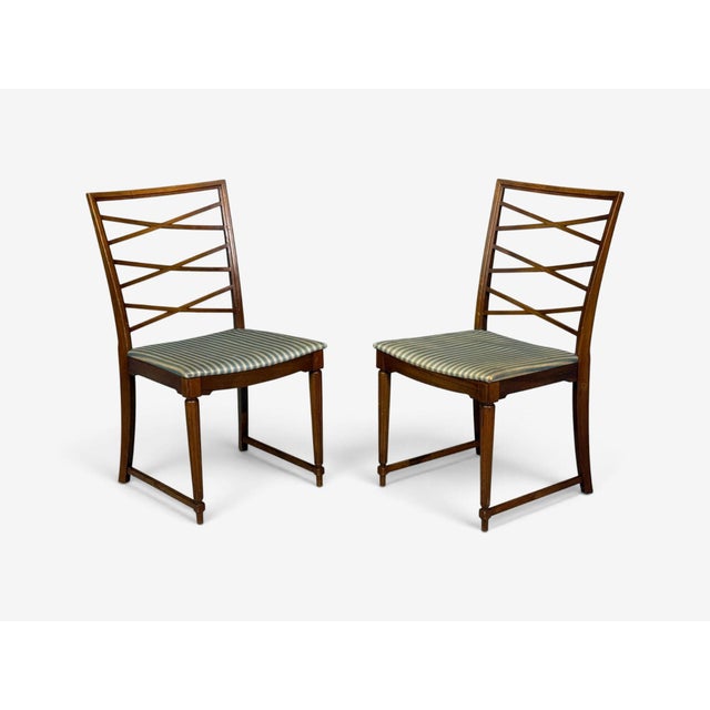 Scandinavian Modern, Six Dining Chairs, Beech, Fabric, Scandinavia, 1900s For Sale - Image 10 of 13