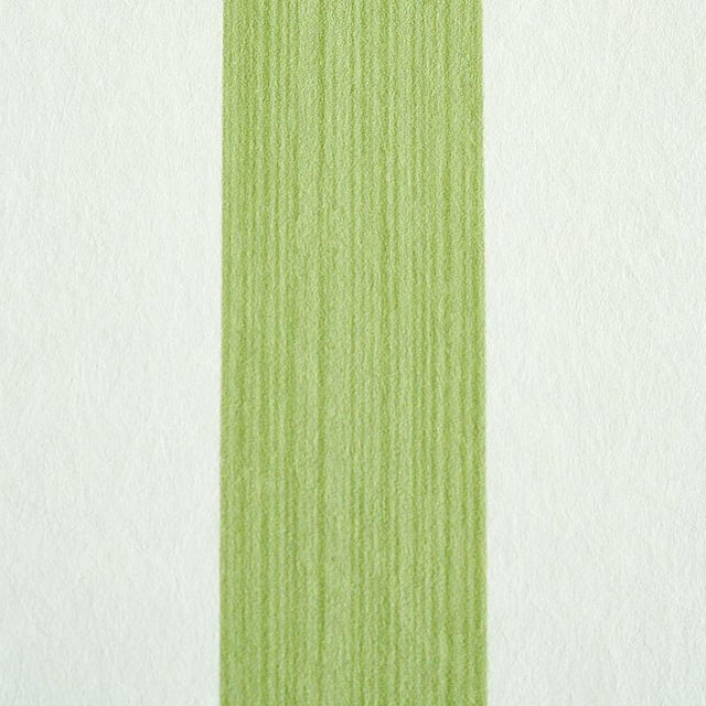 Transitional Schumacher Edwin Stripe Medium Wallpaper in Leaf For Sale - Image 3 of 3