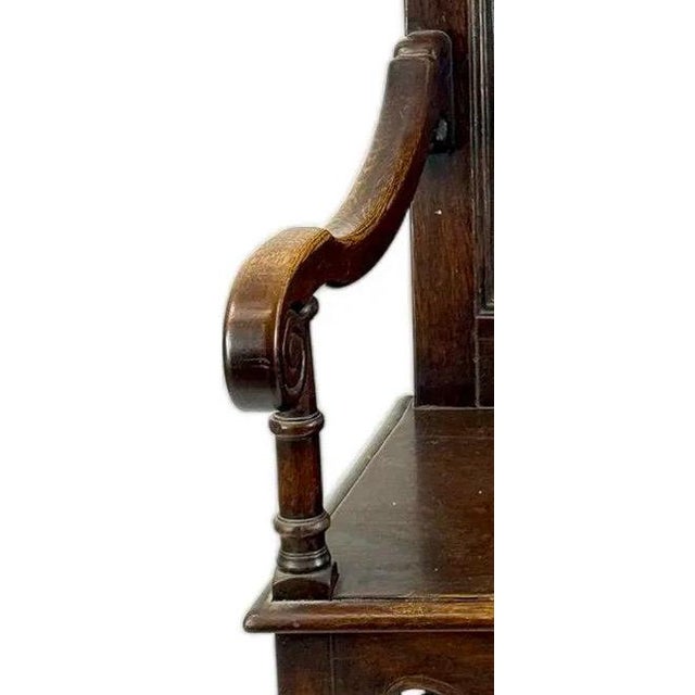 Rare Dated 1670 Museum-Quality 17th C. Charles II English Oak Yorkshire Wainscot Armchair For Sale In Portland, ME - Image 6 of 13