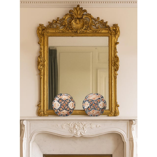 A gorgeous pair of 19th-Century Japanese Meiji Period Imari dark blue porcelain chargers. These fine large plates have...