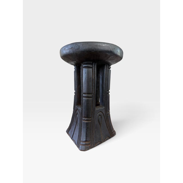 Vintage Tribal Nobility Bamileke Stool/Table Cameroon 16" H For Sale In New York - Image 6 of 9
