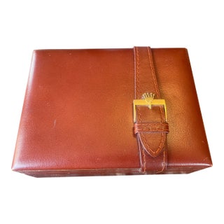 Rolex Leather & Wood Box With Buckle For Sale