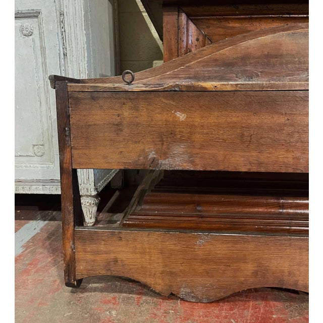 Mid-19th Century French Carved Oak Hanging Shelf With Hooks From Normandy For Sale - Image 10 of 11