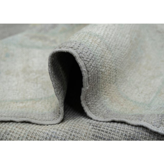 Turkish Oushak Rug Gray, Sage & Ivory Handwoven Rug 5'3" X 6'8" For Sale - Image 4 of 8