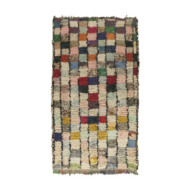 Vintage Geometric Boucherouite Rug, Morocco, 1980s For Sale - Image 6 of 6