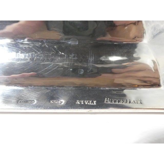 Large Buccellati Scalloped Edge Hand Hammered Serving Bowls - a Pair For Sale - Image 9 of 10