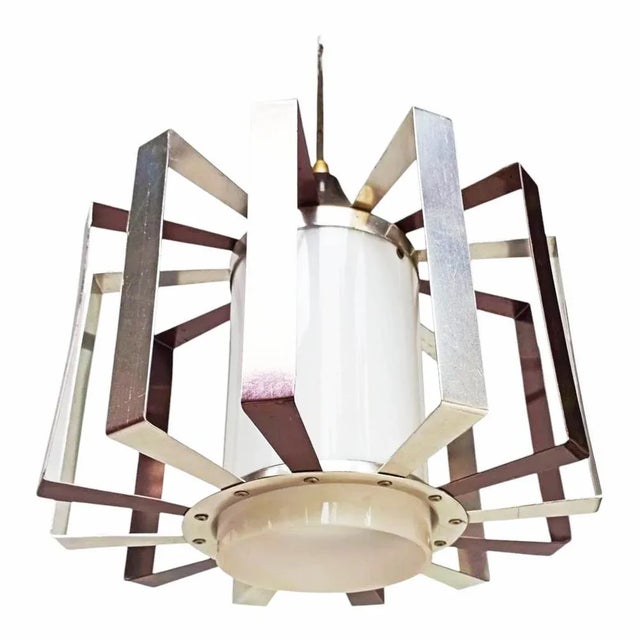 Vintage Cage Hanging Lamp For Sale - Image 5 of 8