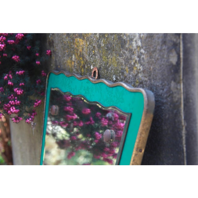 Vintage Italian Brass Mirror, 1950s For Sale - Image 6 of 13